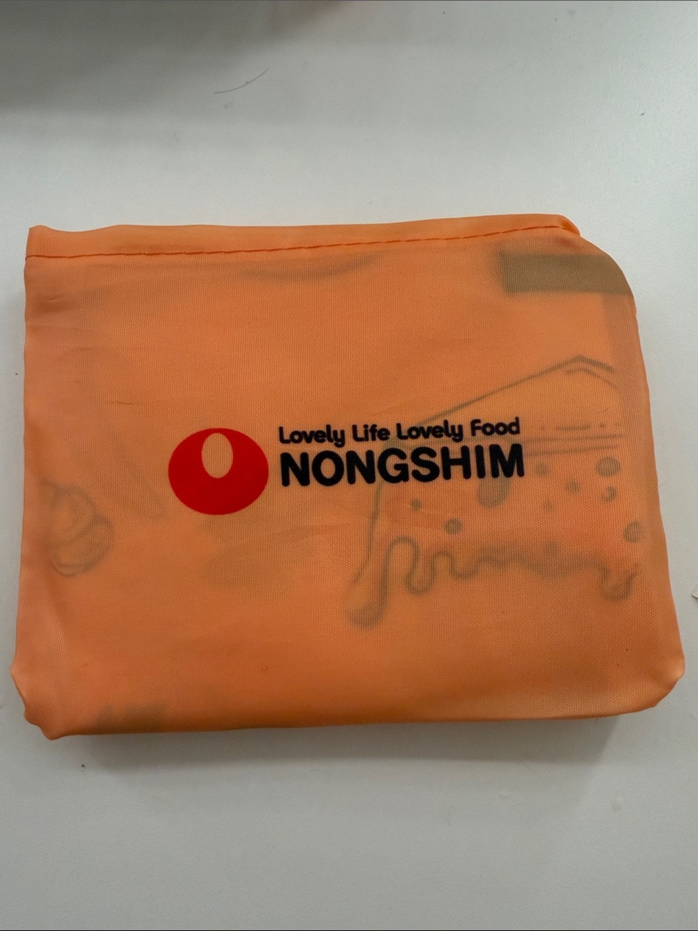 Nongshim Orange Foldable Bedding Pouch